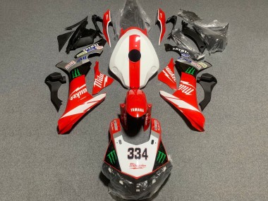 Meilleurs Carénage Moto Yamaha YZF 1000 R1 2020-2025 - Blanc Rouge Noir Vert Monstre Milwaukee