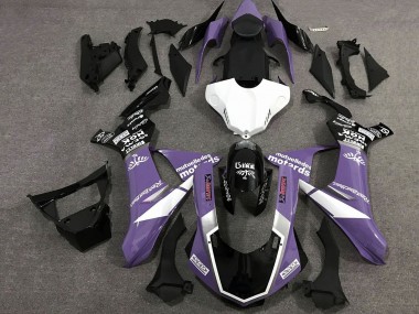Meilleurs Carénages Moto Yamaha YZF 1000 R1 2020-2025 - Violet Blanc Noir Brillant Sam