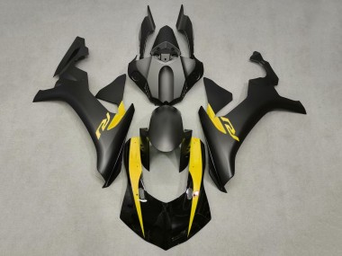Meilleurs Carénages Moto Yamaha YZF 1000 R1 2020-2025 - Noir Brillant Noir Mat Jaune