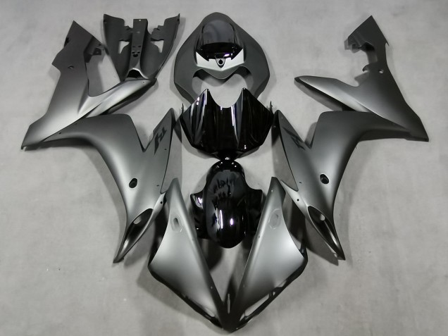 Carénages Moto Yamaha YZF 1000 R1 2004-2006 - Argent Mat Noir Brillant
