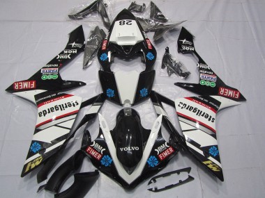 Meilleurs Carénages Moto Yamaha YZF 1000 R1 2007-2008 - Noir Brillant Blanc Rouge Bleu Volvo Sterilgarda Fimer