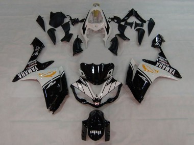 Meilleurs Carénages Moto Yamaha YZF 1000 R1 2007-2008 - Blanc Noir Orange Dauphin
