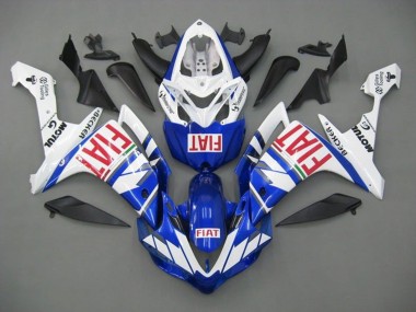 Meilleurs Carénages Moto Yamaha YZF 1000 R1 2007-2008 - Blanc Bleu Rouge Fiat