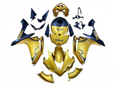 Meilleurs Carénages Moto Yamaha YZF 1000 R1 2007-2008 - Or Bleu