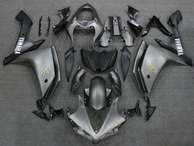 Meilleurs Carénages Moto Yamaha YZF 1000 R1 2007-2008 - Argent Foncé Noir Mat