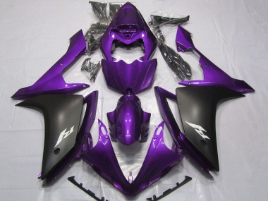 Meilleurs Carénages Moto Yamaha YZF 1000 R1 2007-2008 - Violet Noir Mat