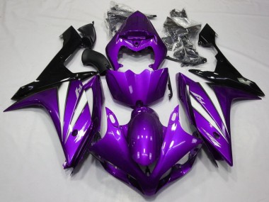 Meilleurs Carénages Moto Yamaha YZF 1000 R1 2007-2008 - Violet Blanc Noir
