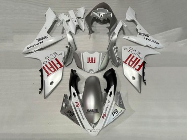Meilleurs Carénages Moto Yamaha YZF 1000 R1 2007-2008 - Argent Blanc Rouge Fiat