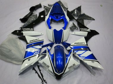 Meilleurs Carénages Moto Yamaha YZF 1000 R1 2007-2008 - Blanc Bleu Noir Layerd