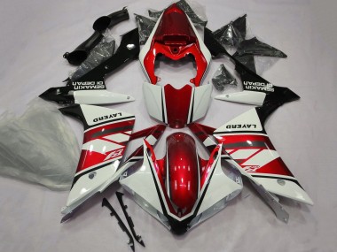 Meilleurs Carénages Moto Yamaha YZF 1000 R1 2007-2008 - Blanc Rouge Noir Layerd