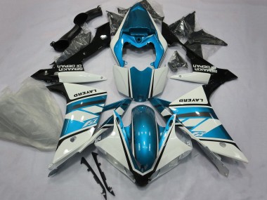 Meilleurs Carénages Moto Yamaha YZF 1000 R1 2007-2008 - Blanc Bleu Clair Noir Layerd