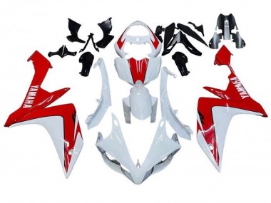 Meilleurs Carénages Moto Yamaha YZF 1000 R1 2007-2008 - Blanc Rouge