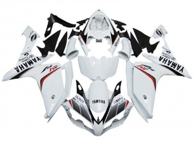 Meilleurs Carénages Moto Yamaha YZF 1000 R1 2007-2008 - Blanc Rouge Noir Bande M1