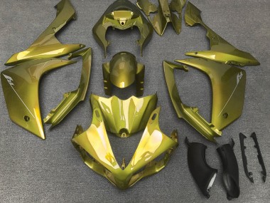 Meilleurs Carénages Moto Yamaha YZF 1000 R1 2007-2008 - Jaune Olive