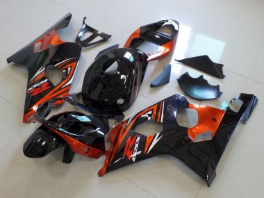 Meilleurs Carénages Moto Suzuki GSXR 600 / GSXR 750 2004-2005 - Noir Brillant Orange