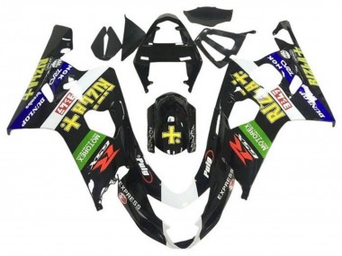 Meilleurs Carénages Moto Suzuki GSXR 600 / GSXR 750 2004-2005 - Noir Brillant Bleu Vert Jaune Rizla