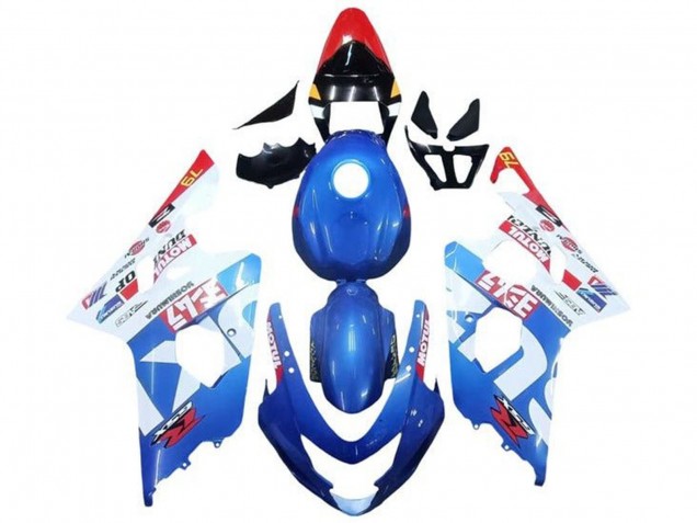 Carénages Moto Suzuki GSXR 600 / GSXR 750 2004-2005 - Bleu Blanc Rouge Motul