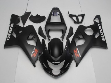 Meilleurs Carénages Moto Suzuki GSXR 600 / GSXR 750 2004-2005 - Noir Mat Rouge Blanc