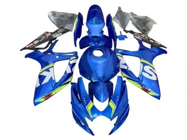 Meilleurs Carénages Moto Suzuki GSXR 600 / GSXR 750 2006-2007 - Bleu Blanc Vert