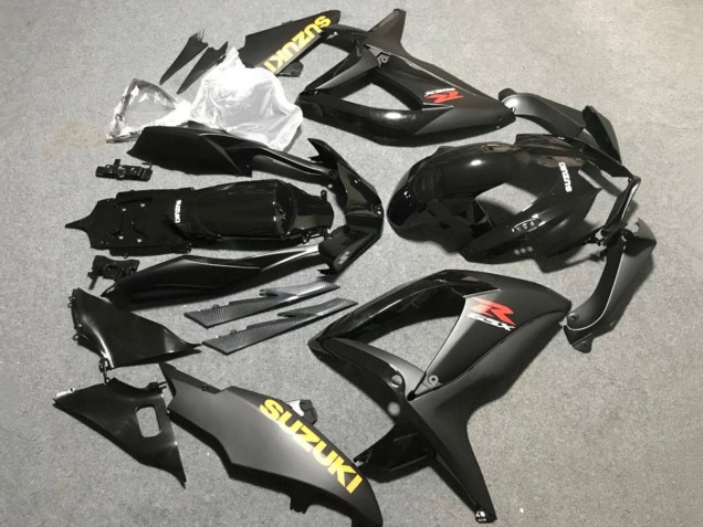 Carénages Moto Suzuki GSXR 600 / GSXR 750 2006-2007 - Noir Mat Noir Brillant Jaune