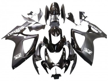 Meilleurs Carénages Moto Suzuki GSXR 600 / GSXR 750 2006-2007 - Noir Mat Noir Brillant Blanc