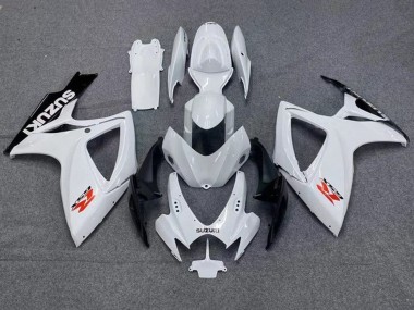Meilleurs Carénages Moto Suzuki GSXR 600 / GSXR 750 2006-2007 - Blanc Noir Rouge