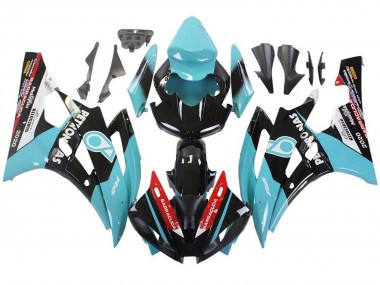 Meilleurs Carénages Moto Yamaha YZF R6 2006-2007 - Bleu Clair Rouge Blanc Noir Petronas