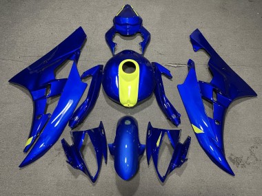 Meilleurs Carénages Moto Yamaha YZF R6 2006-2007 - Bleu Jaune