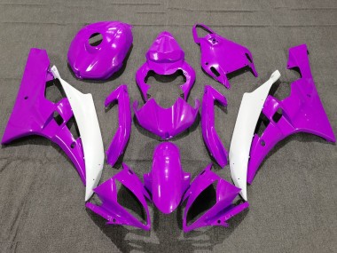 Meilleurs Carénages Moto Yamaha YZF R6 2006-2007 - Violet Blanc