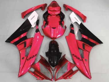 Meilleurs Carénages Moto Yamaha YZF R6 2006-2007 - Blanc Rouge Noir Brillant