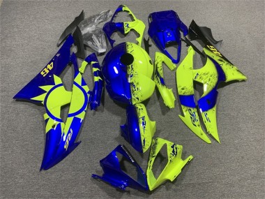 Meilleurs Carénages Moto Yamaha YZF R6 2008-2016 - Bleu Jaune Néon 46