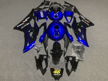 Meilleurs Carénages Moto Yamaha YZF R6 2008-2016 - Bleu Noir ENEOS Monstre 46
