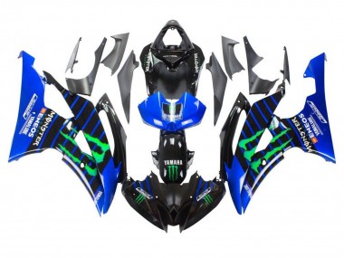 Meilleurs Carénages Moto Yamaha YZF R6 2008-2016 - Bleu Noir Vert Monstre ENEOS Yamalube