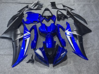 Meilleurs Carénages Moto Yamaha YZF R6 2008-2016 - Bleu Blanc Noir Mat