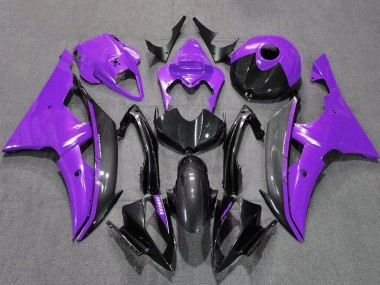 Meilleurs Carénages Moto Yamaha YZF R6 2008-2016 - Violet Noir Fibre de Carbone Style