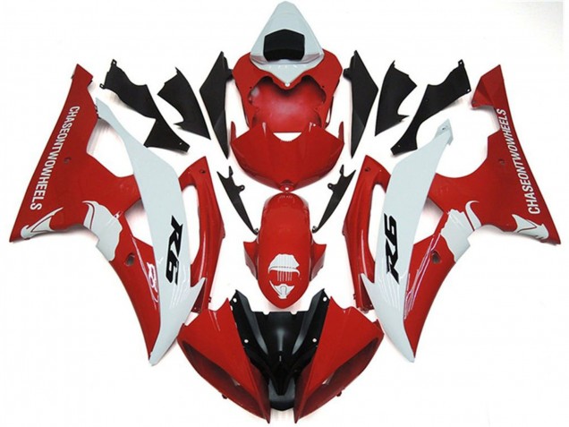 Carénages Moto Yamaha YZF R6 2008-2016 - Blanc Rouge Noir