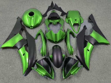 Meilleurs Carénages Moto Yamaha YZF R6 2008-2016 - Vert Noir Mat