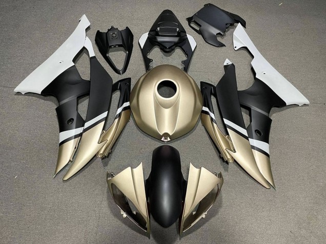 Carénages Moto Yamaha YZF R6 2008-2016 - Blanc Or Noir Mat