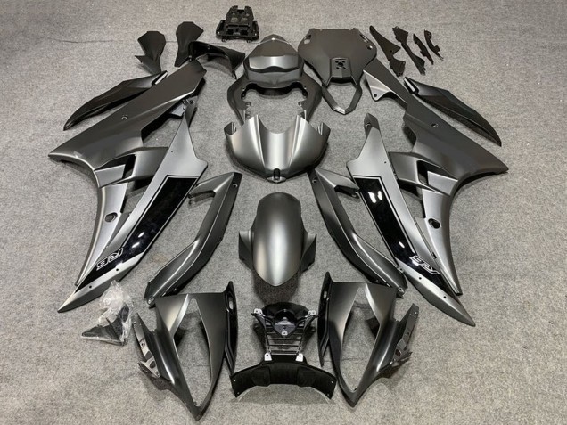 Carénages Moto Yamaha YZF R6 2008-2016 - Gris Mat Noir Brillant