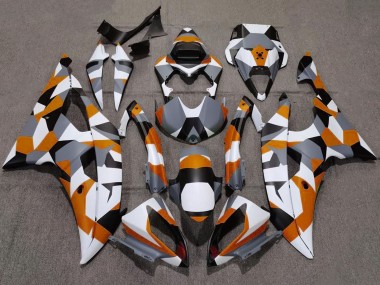 Meilleurs Carénages Moto Yamaha YZF R6 2008-2016 - Blanc Orange Gris Noir Camouflage