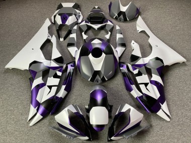Meilleurs Carénages Moto Yamaha YZF R6 2008-2016 - Blanc Violet Gris Noir Camouflage