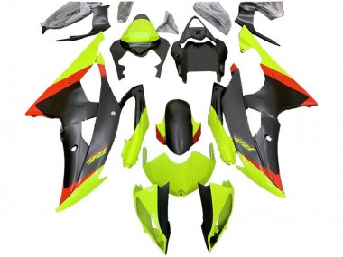 Meilleurs Carénages Moto Yamaha YZF R6 2008-2016 - Vert Rouge Noir Mat