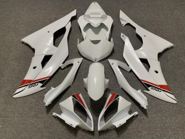 Meilleurs Kits Carénages Moto Yamaha YZF R6 2008-2016 - Blanc Perle Rouge