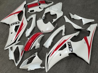 Meilleurs Kits Carénage Moto ABS Yamaha YZF R6 2008-2016 - Blanc Perle Rouge