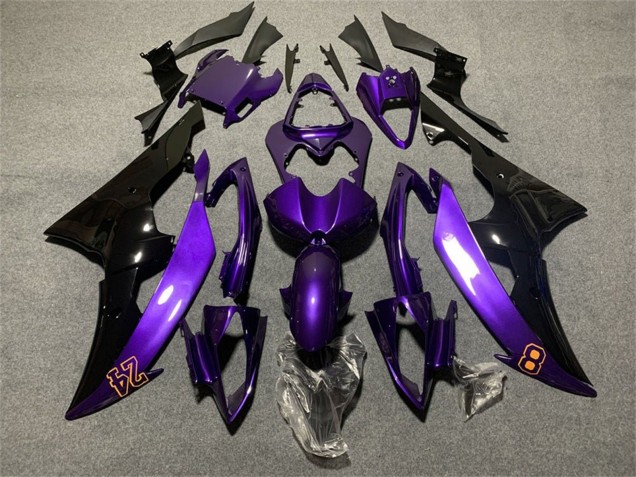Carénages Moto Yamaha YZF R6 2008-2016 - Violet Noir Brillant 24