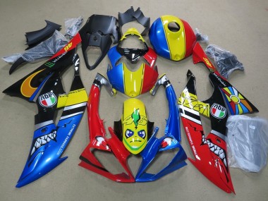 Meilleurs Carénages Moto Yamaha YZF R6 2008-2016 - Bleu Jaune Rouge Noir Requin