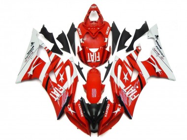 Meilleurs Carénages Moto Yamaha YZF R6 2008-2016 - Blanc Rouge Noir Fiat