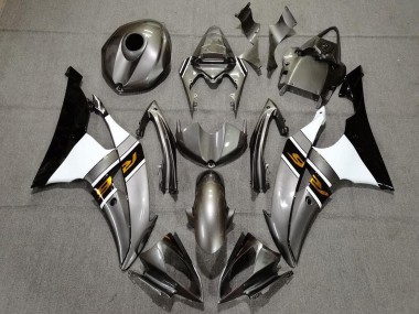 Meilleurs Carénages Moto Yamaha YZF R6 2008-2016 - Argent Blanc Or Noir