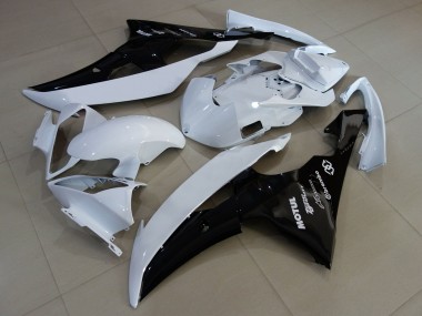 Meilleurs Carénages Moto Yamaha YZF R6 2008-2016 - Blanc Noir Brillant