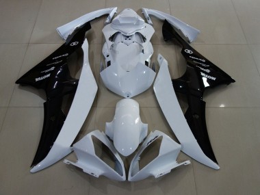 Meilleurs Carénages Moto Yamaha YZF R6 2008-2016 - Blanc Noir Brillant